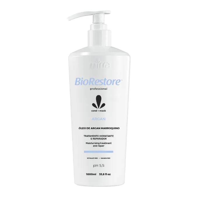Biorestore - Condicionador+Máscara Óleo de Argan Marroquino Profissional 1000ml